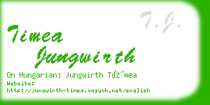 timea jungwirth business card